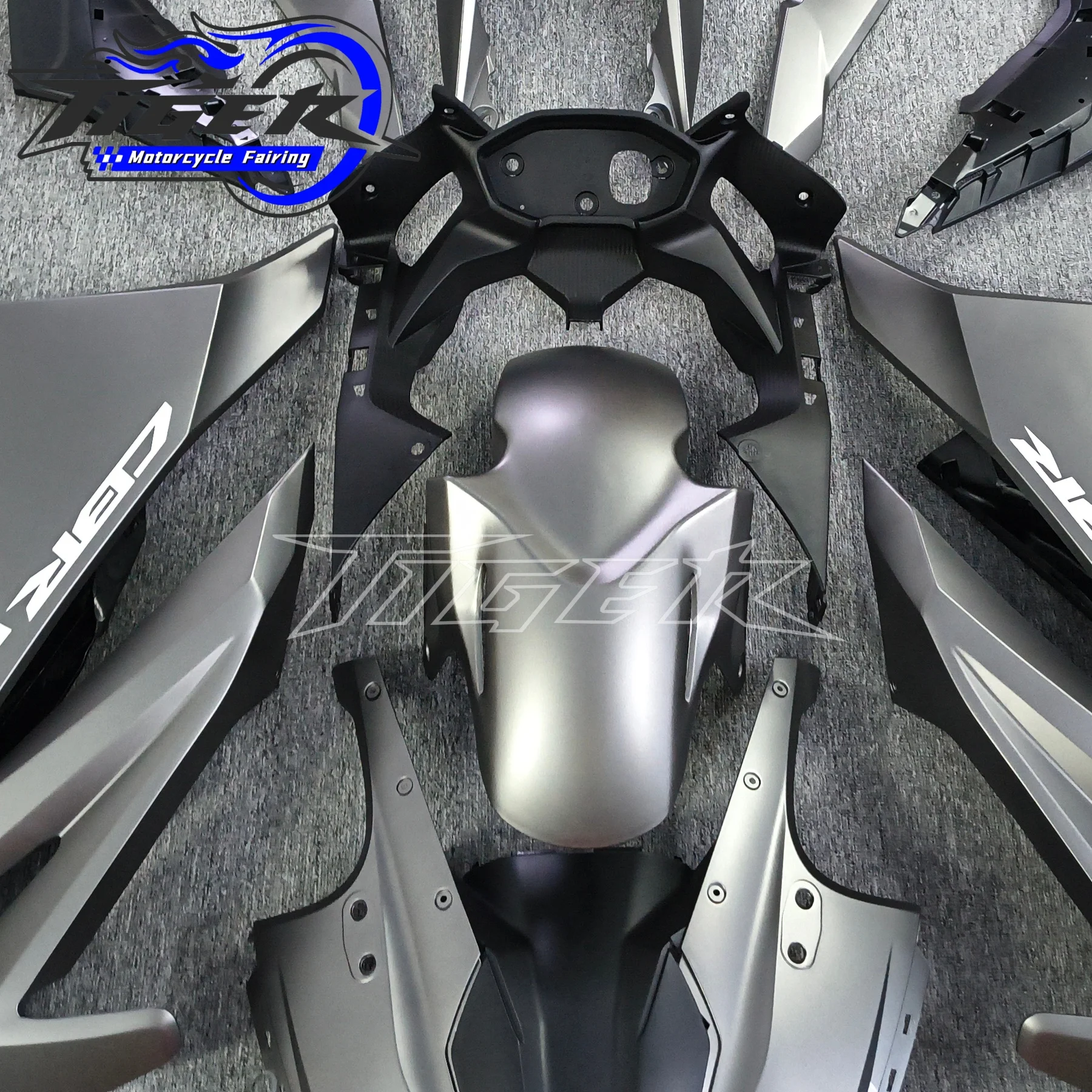 Custom Fairing kit for HONDA CBR500R 08 CBR 500R CBR500R 06 07 08 ABS Blake Silver Motorcycle Fairings set+gifts 4