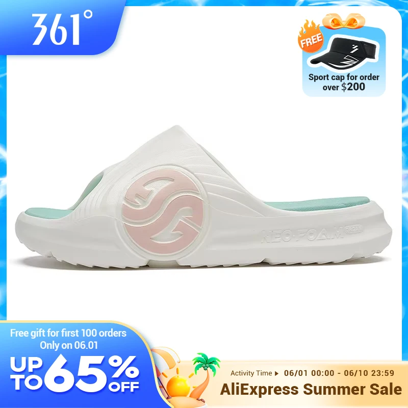 361 Degrees Women AG Outdoor Sports Thick-Soled Outerwear Beach Casual Sandals Slippers Sports Wear Couple Slippers 682126702F