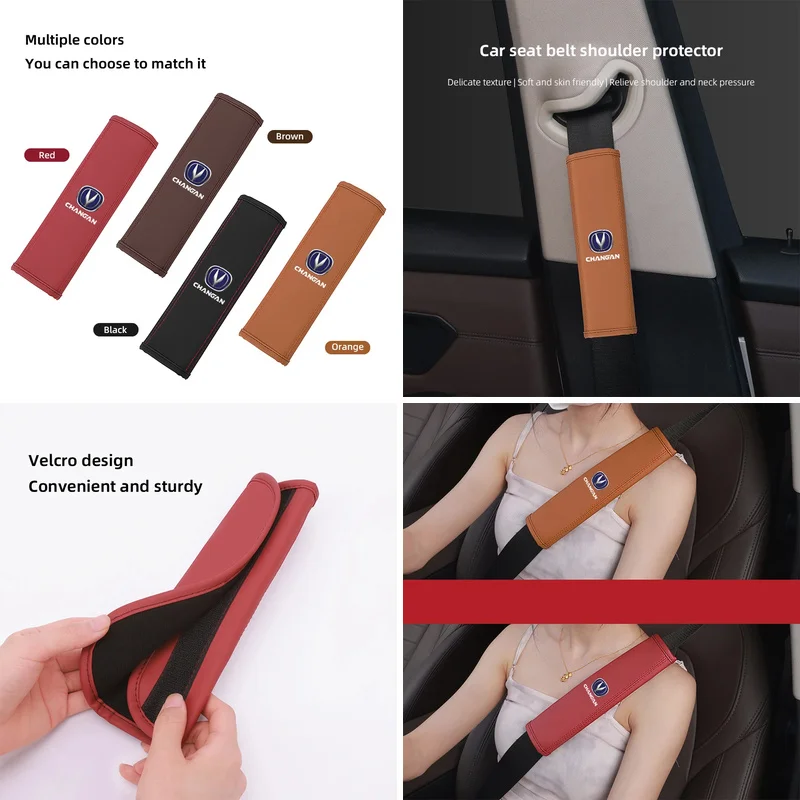 Car Seat Belt Shoulder Pad Comfort Sleeve Protector For Changan CS75 CS55 Eado Alsvin CS35 Karvaan Interior Safety Accessory