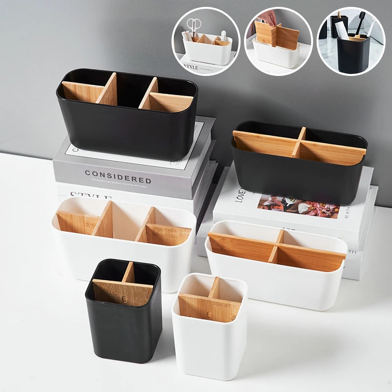 Desktop Storage Box Electric Toothbrush Holder Shaver Makeup Brush Storage Box Toothpaste Toothbrush Holder Bathroom Accessories