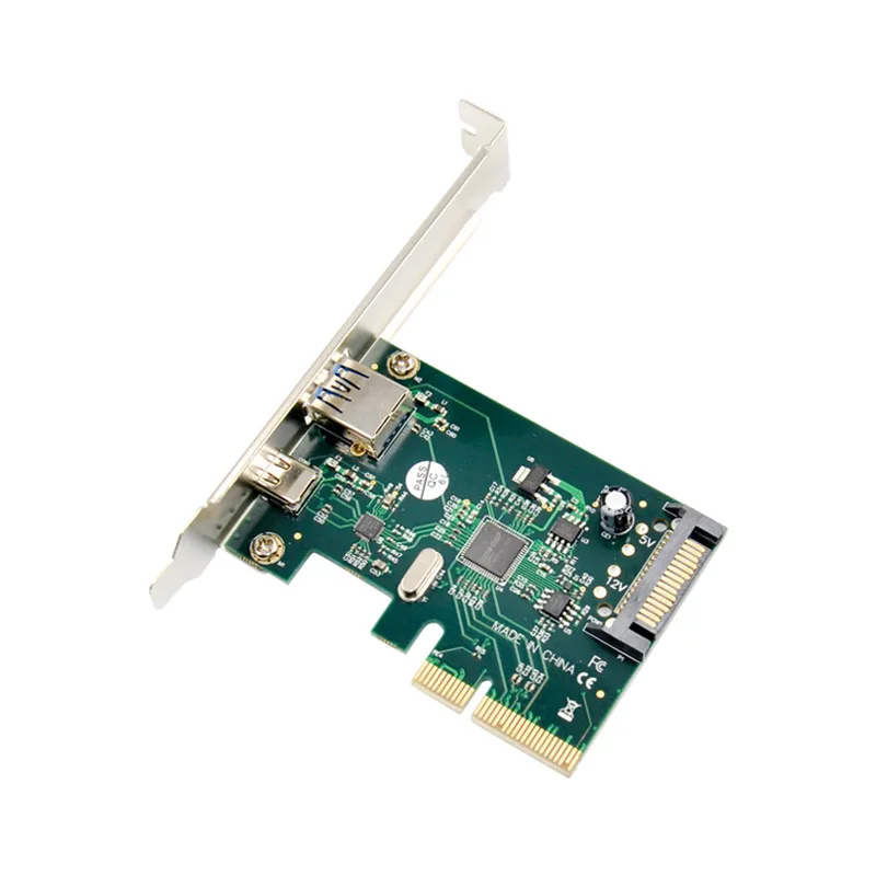 

PCIe to USB3.1 Type-C PCI-E USB3.1 High-Speed Expansion card 2-port ASM1142 10G