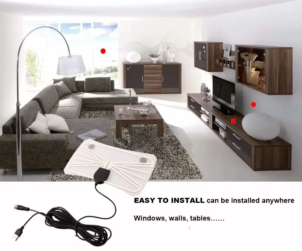 New 2015 4K TV Antenna1080P 30 Dbi New 2025 DVB-T2 300 Miles Booster HD For Global Digital TV Indoor TV Channel Antenna