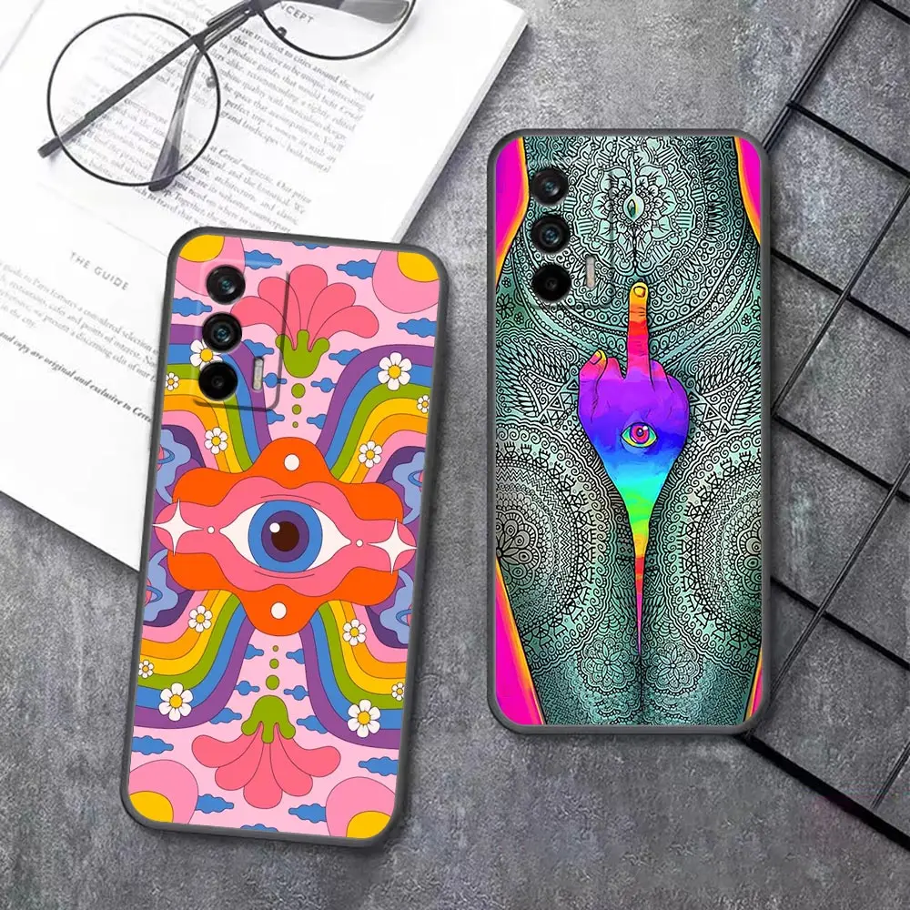 Indie Hippie Art Funda Case For Realme GT 2 Pro Master Neo2 NARZO 50 50I 50A C35 C33 C31 C30 C30S C21 C15 V25 V15 Case Capa