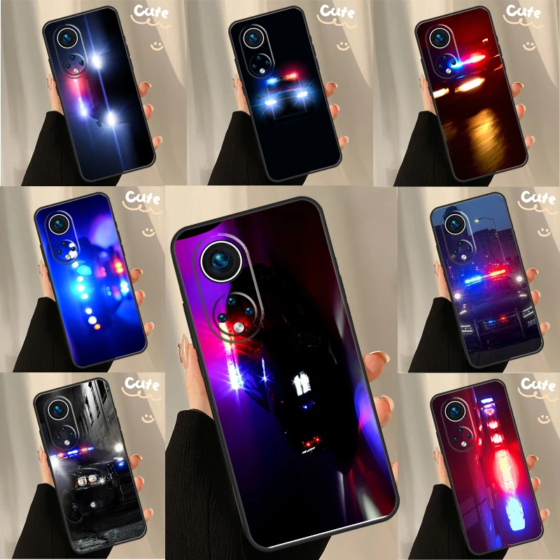 Чехол Police Cars Light At Night для Honor Magic 7 Pro 5 6 Lite Honor 200 50 70 90 Lite X9b X9a X8b X8a X8 X9 X9c Cover