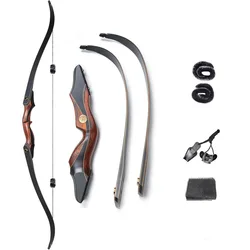 60inch Archery bow Recurve Bow 30-50lbs Take-down bow Outdoor Red Wooden Hunting Shooting bow