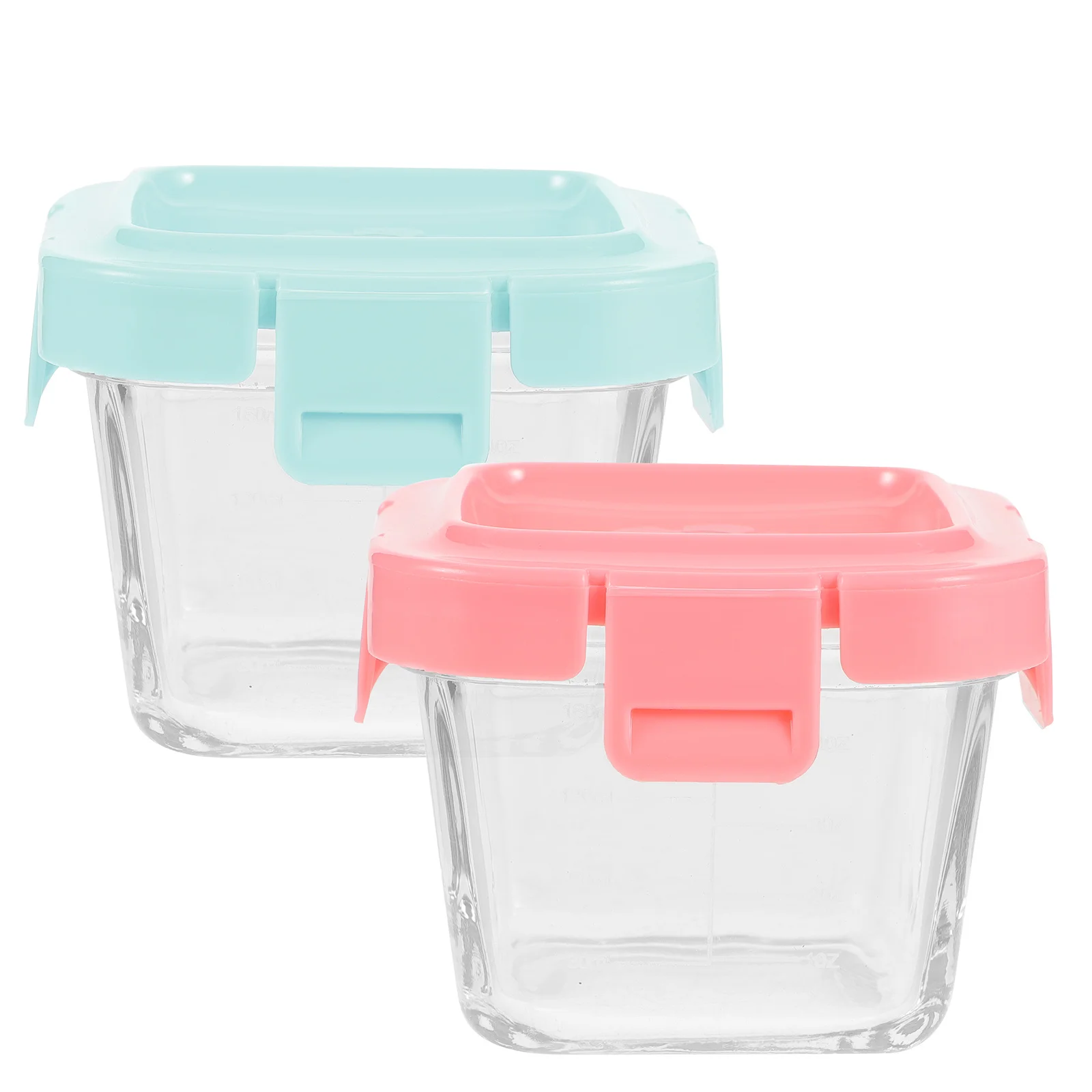 2 قطعة 150 مللي وعاء حفظ الطعام المحمول حاوية وجبات خفيفة للأطفال مع غطاء سهل التنظيف للسفر صندوق طعام الطفل صندوق تجميد الختم