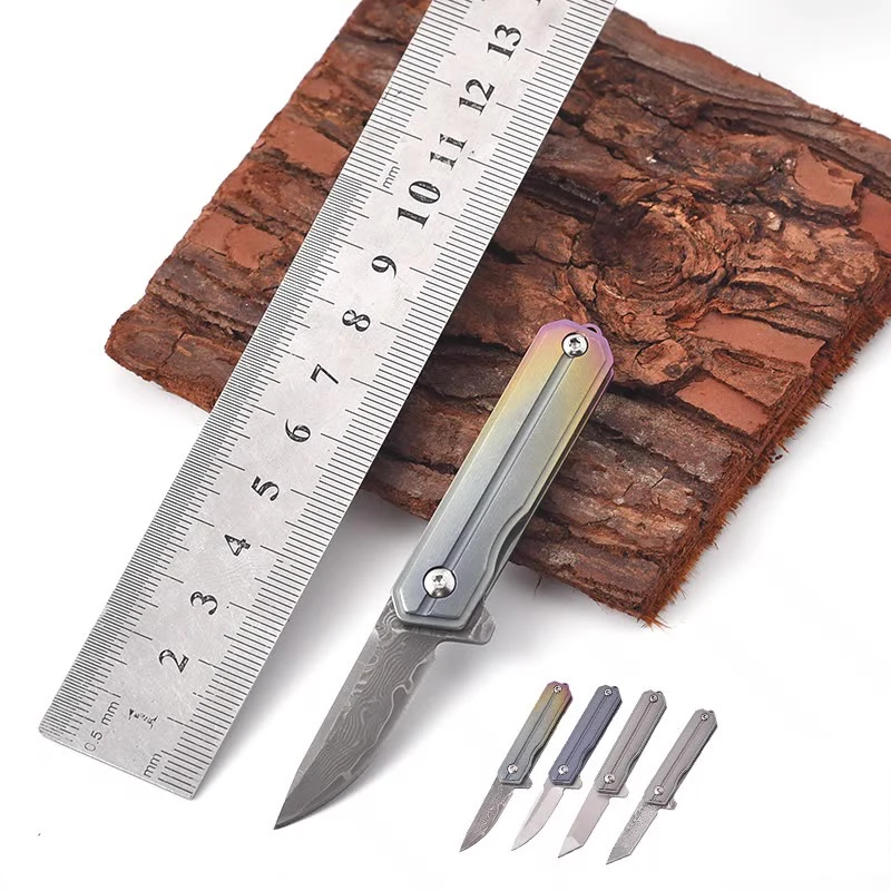 

Нож EDC Дамасская сталь Ножи для уличных инструментов Стальные складные ножи D2 Портативные ножи ручной работы высокой твердости