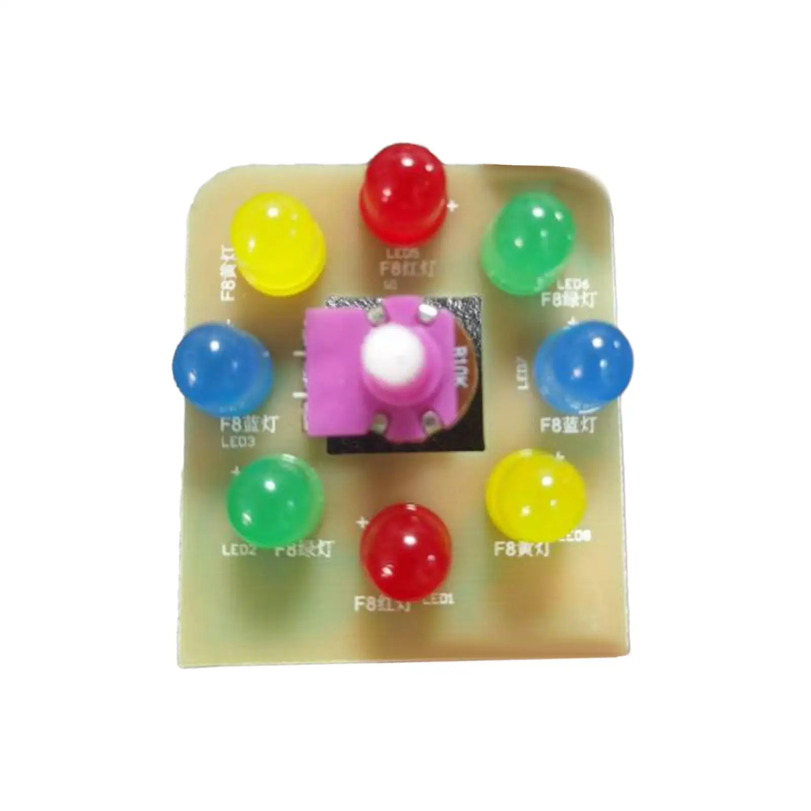 Busy Board Toy LED Circuit Switch Lamp Montessori Toy with 8 LEDs Educational