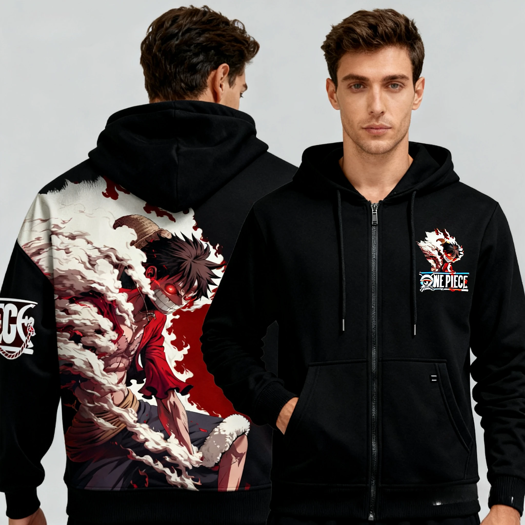 

Осенне-зимняя мужская толстовка с капюшоном на молнии и длинным рукавом, свободная посадка, повседневная спортивная одежда для повседневной носки