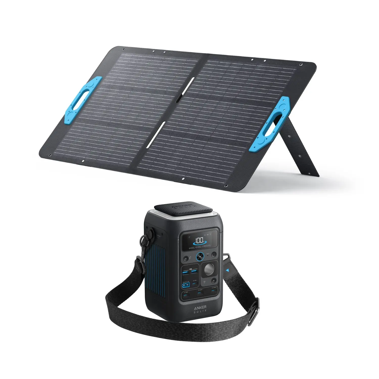 ANKER SOLIX C300X DC 288Wh + PS100 100W Pack energía portátil DC con panel solar plegable para aventura, van y uso… — oferta en AliExpress