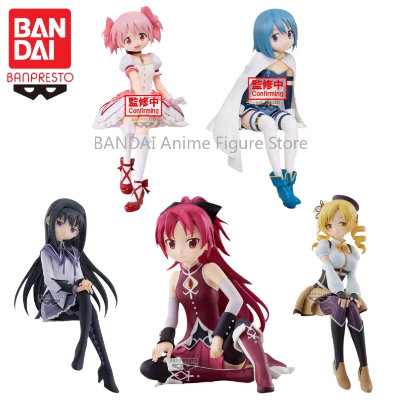 

[In Stock]Original Bandai Puella Magi Madoka Magica Kaname Madoka Miki Sayaka Rebellious Stories Anime Character Model Toys Gift