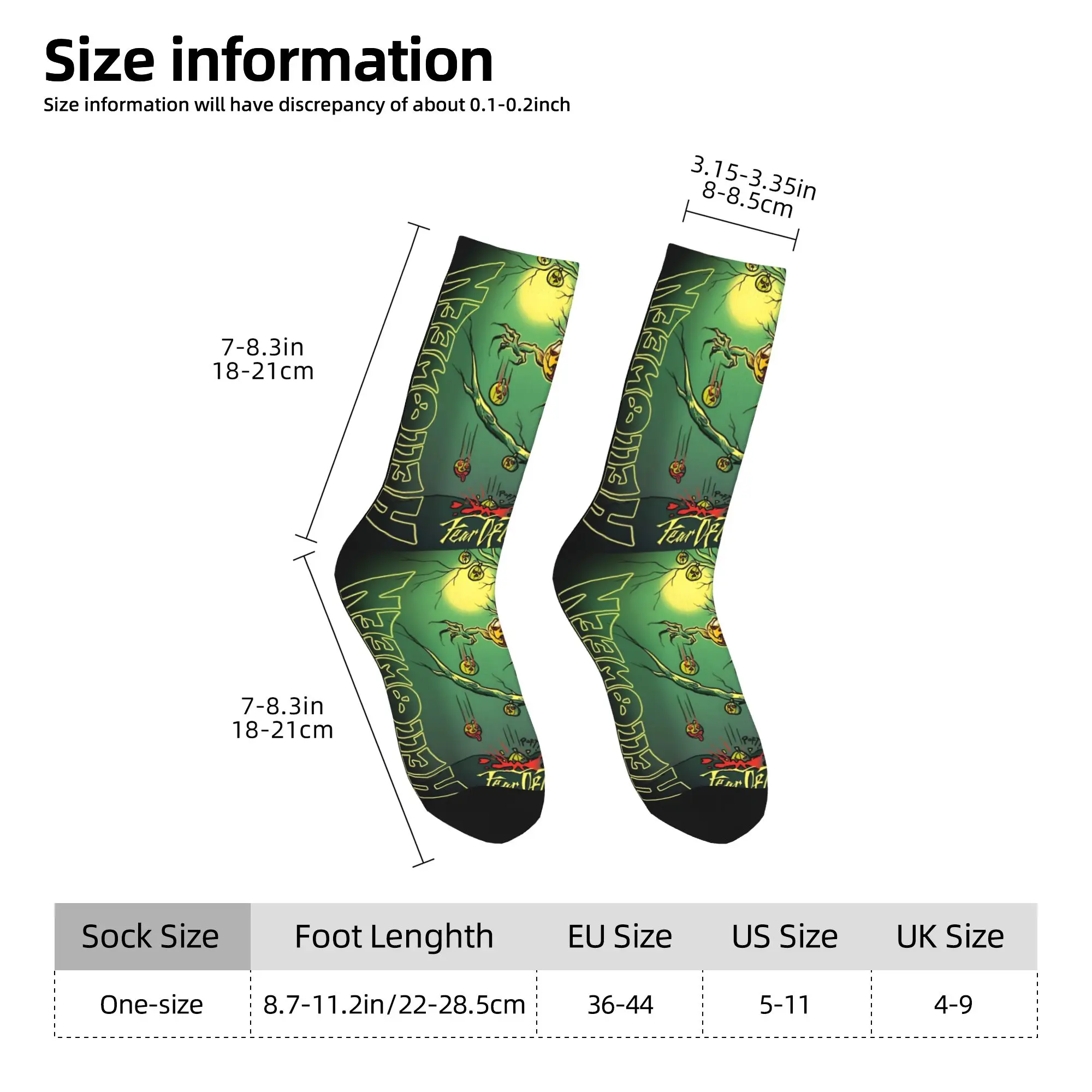 Calzini eleganti da uomo alla moda personalizzati Rock Band Heavy Metal H-Helloweenes Poster Calzini unisex caldi e traspiranti con stampa 3D