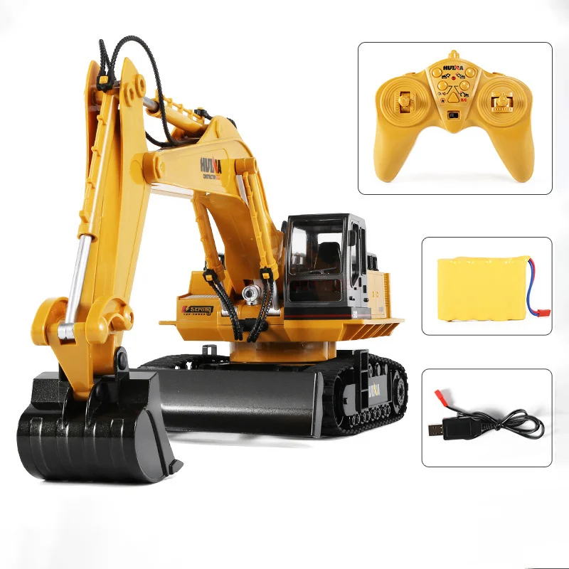 RC Truck 15CH Excavator Alloy 2.4G Backhoes Bulldozer Remote Control Digger Engineering Vehicle Model Electronic Kids Hobby Toys