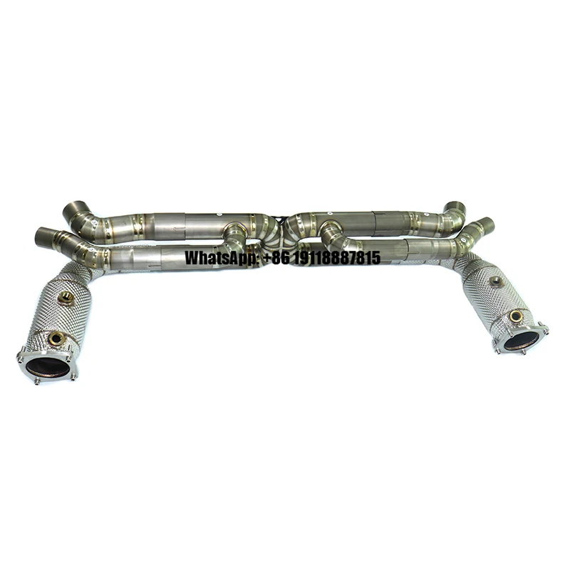 ING Titanium Exhaust Full Set for Porsche 911 991.2 Turbo 3.8T With Heat Shield Downpipe High Quality Auto Performance Parts