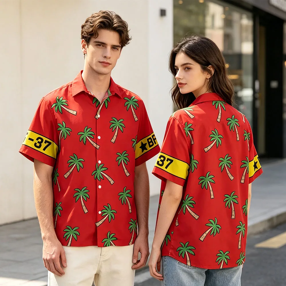 Frankyy Post Timeskip Hawaiian Shirt in Fish Man Island Short Sleeve Button Up Male Camisa Men Women Clothing Design Print Tops