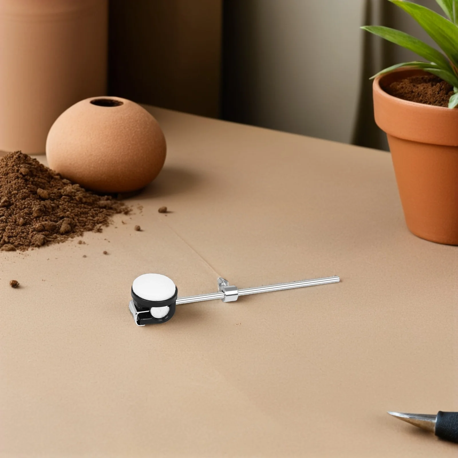 2Pcs Bass Drum Beater Felt Mallet Durable Metal Handle Adjustable Knob Percussion Instrument Supplies Bass Drum Beater