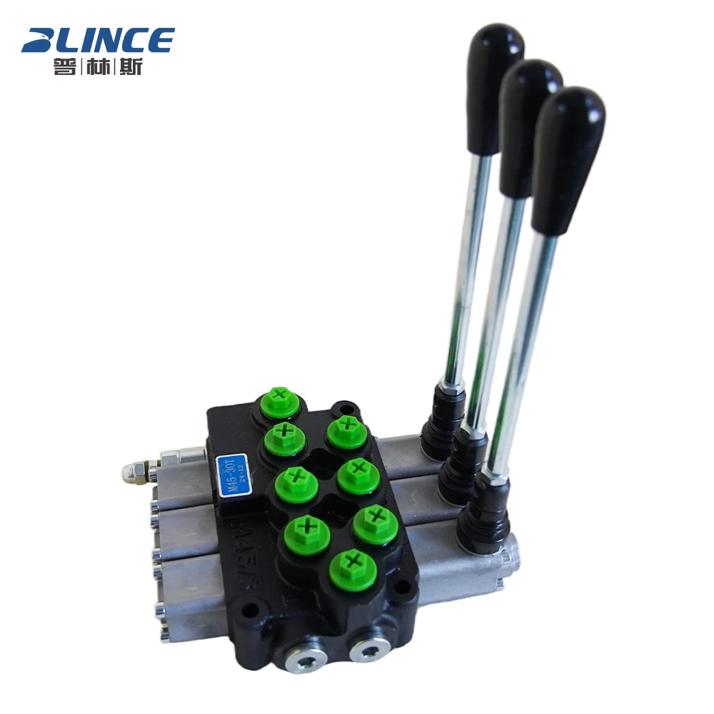M45 Series 45LPM Multi-Way Directional Valve Hydraulic Forklift Sanitation Vehicle Micro Switch Control Hydraulic Handle Valve