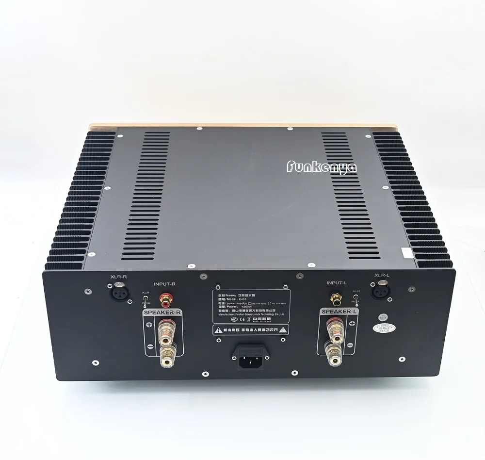 Balanced High Power Amplifier 300WX2 Dual Channel Rear Class AB E405