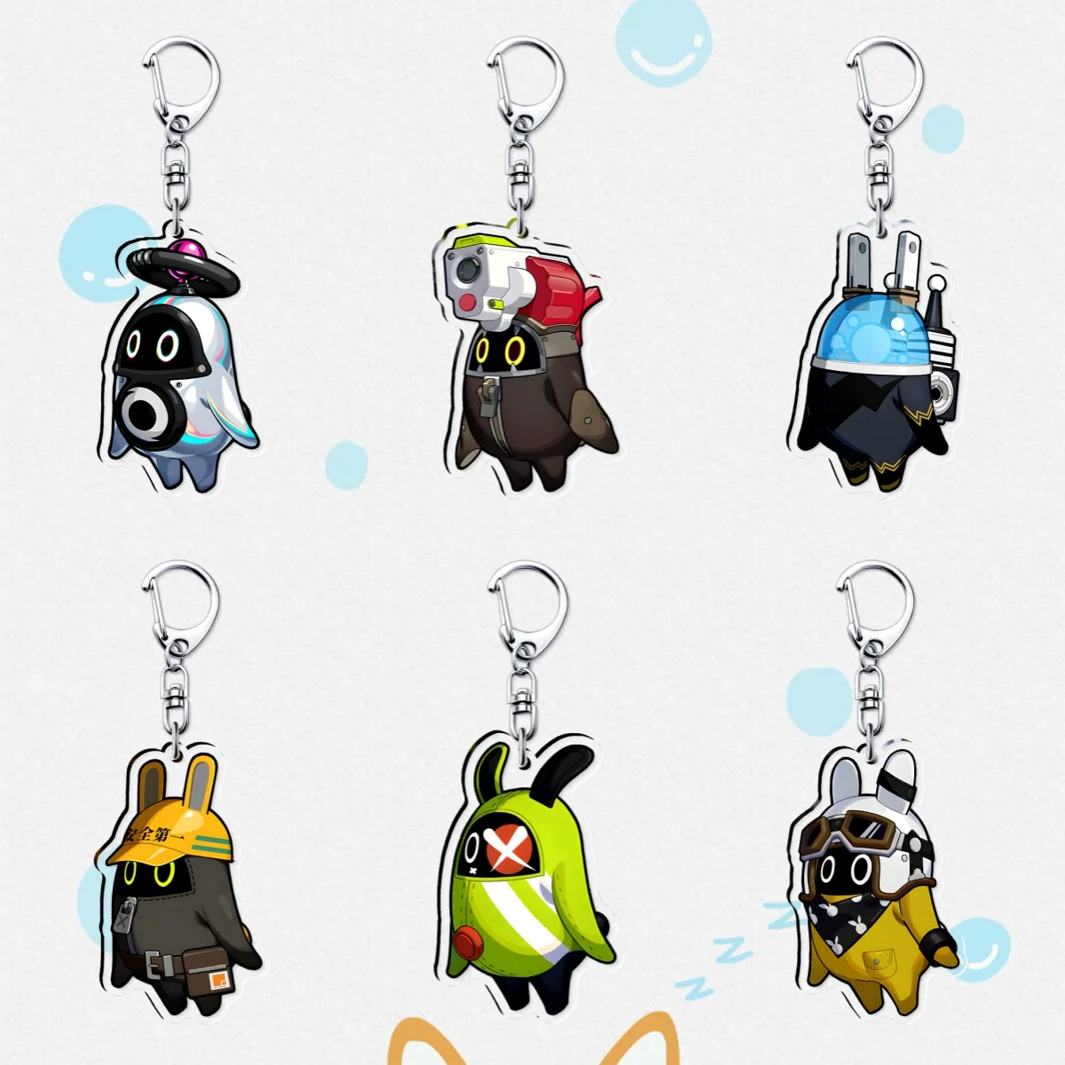 Hot Game Zenless Zone Zero The BangBoo Figures Acrylic Key Chain Keychains for Accessories Keyring Jewelry Fans Gifts