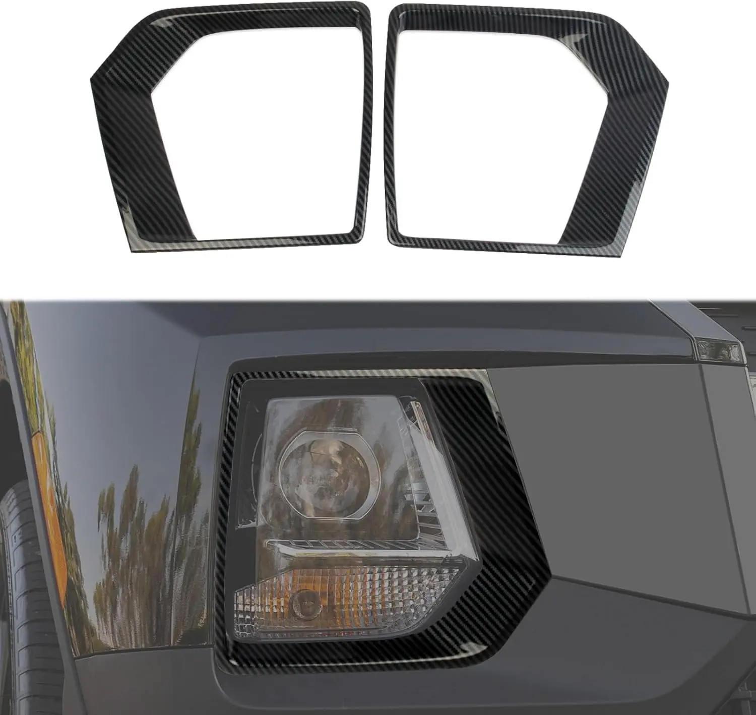 

Накладка на рамку передних противотуманных фар в стиле карбон для Hyundai Santa Cruz 2022-2024, внешние автомобильные аксессуары