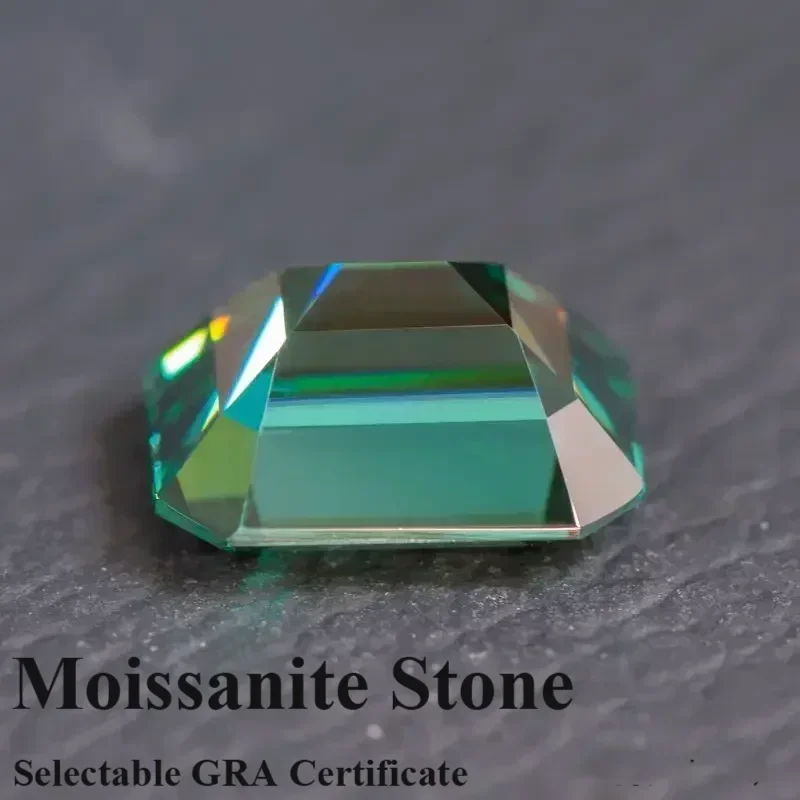 

Муассанит Камень Изумрудная Огранка Натуральный Зеленый Изумруд Цвет DIY Подвески Ожерелье Серьги Основные Материалы с Сертификацией