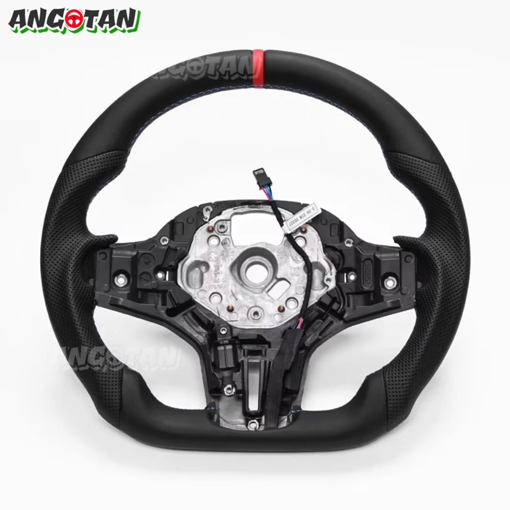 

Full Leather Steering Wheel For BMW G30 G31 G32 G11 G12 G14 G15 X3-X7 Series Black Smooth Leather Steering Wheel With Heated