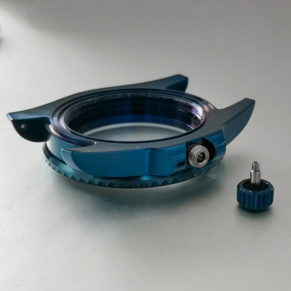 40mm SUB Case 38mm Bezel Cyclops Lens Sapphire Glass Blue 316L Shell +Crown Set For NH35/ NH36 Movement