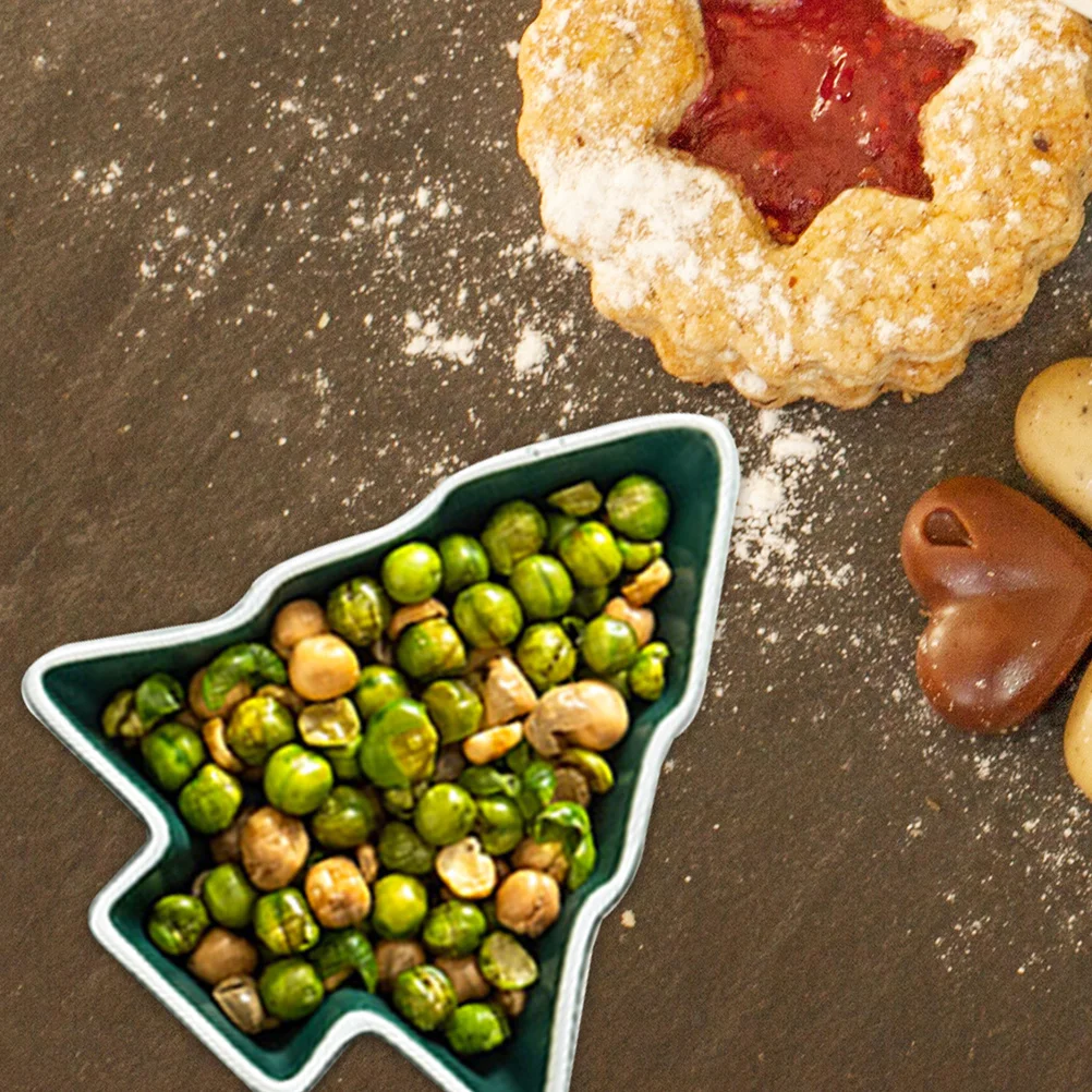 

Christmas Tree Ceramic Plate Xmas Tree Shaped Dessert Tray Snack Appetizer Serving Dish Xmas Party Tableware Sauce Dish
