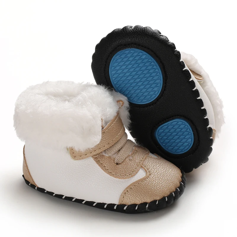 Winter Baby And Baby Snow Boots Warm And Plush Baby Boots Comfortable Soft Sole Suitable For 0-18M Newborn Cotton Shoes