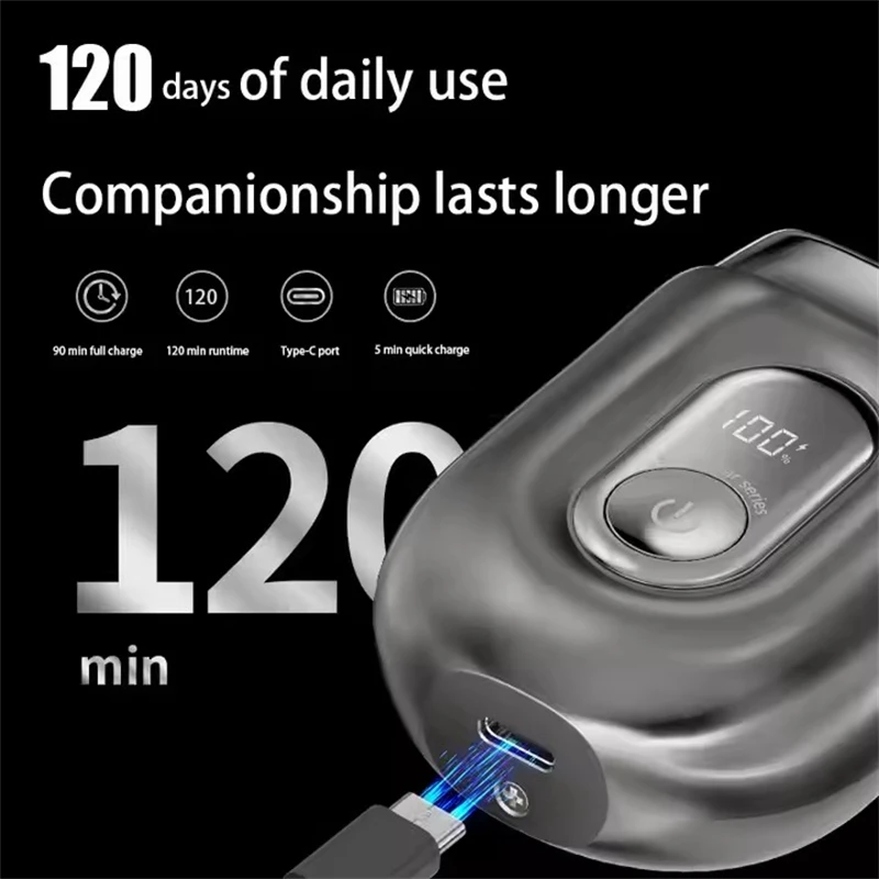 Xiaomi komingdon mini navalha elétrica portátil tamanho de bolso viagem rosto barba cabelo groomer recarregável máquina de barbear para homem