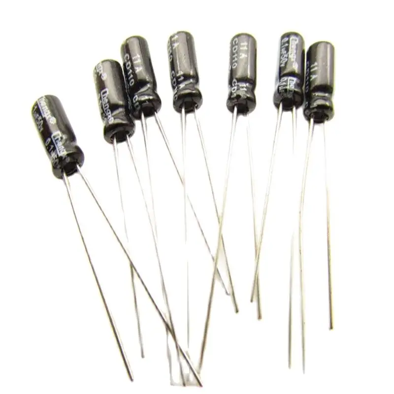 10PCS 50V 0.1UF electrolytic capacitor Volume: 4*7