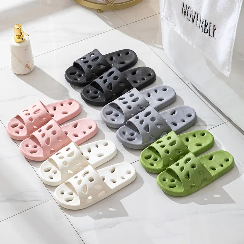 Taking a Shower In The Bathroom, Soft Soled Slippers, Summer Indoor Home, Hollow Out Anti Slip Dormitory, Student Shower Sandals