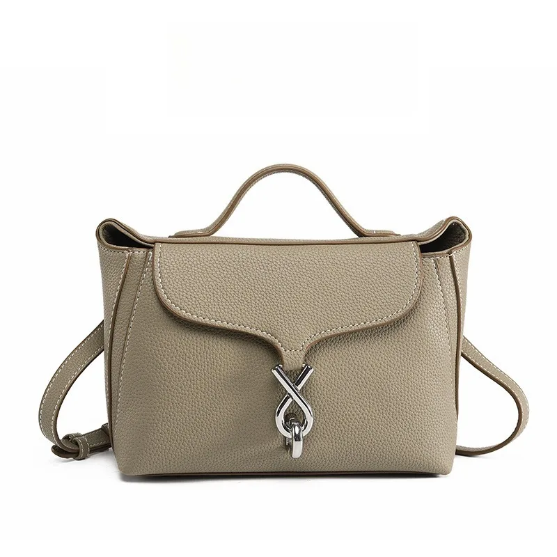 

New style handheld messenger bag for women, litchi pattern, elegant and versatile, perfect for commuting, hand-carried bag