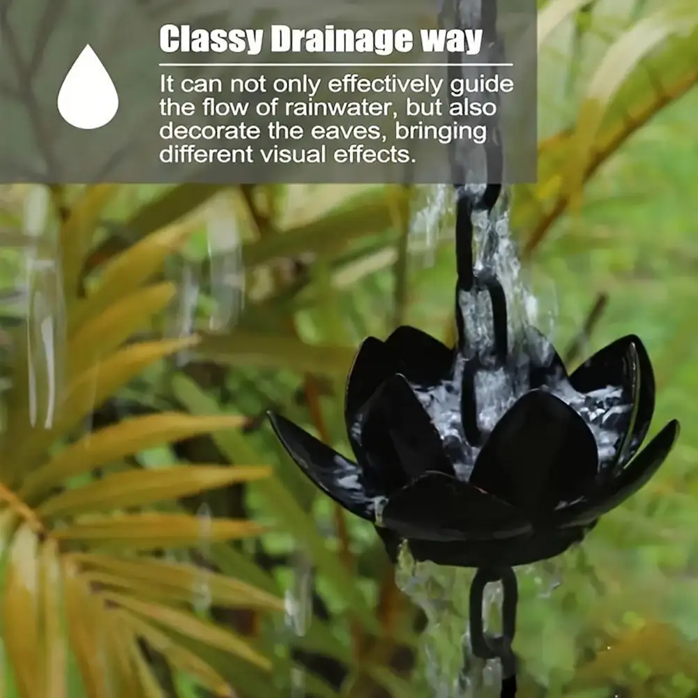 catena-di-raccolta-acqua-piovana-a-forma-di-loto-antiruggine-per-esterni-in-metallo-resistente-decorazione-da-giardino-con-tazze-raccogliacqua-per-grondaie-e-tubi-di-scarico