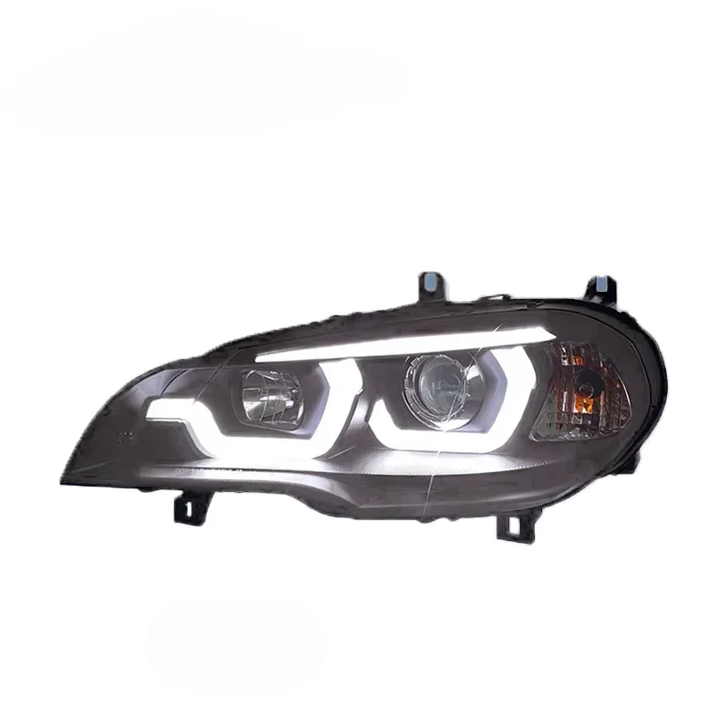 2007--2013 for BMWs X5 E70 LED headlamps black housing headlights