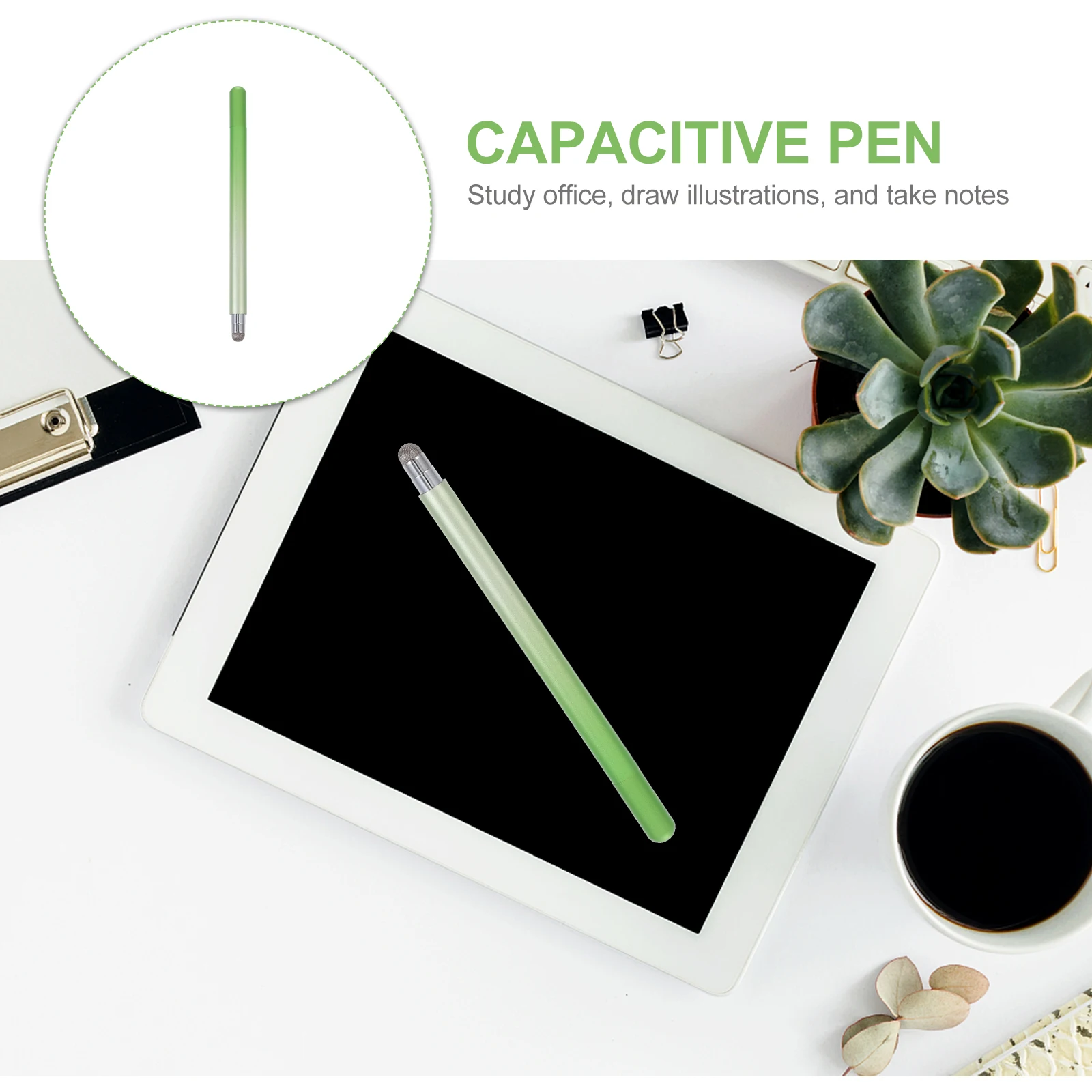 

Capacitive Stylus Aluminum Alloy Touch Screen Pen Smooth Writing Drawing Durable Portable Pen For Multifunctional