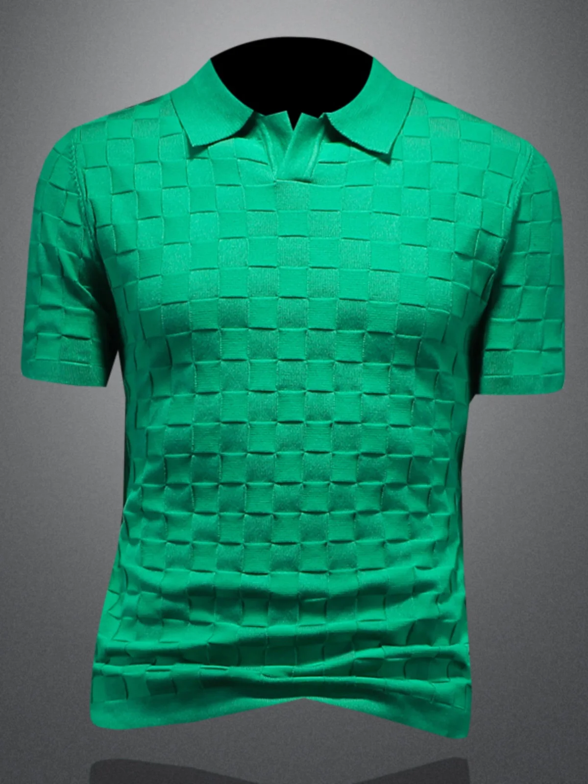 

Мужская футболка с коротким рукавом, модная, дышащая, легкая, трикотажная, повседневная, летняя, с V-образным вырезом, с узором