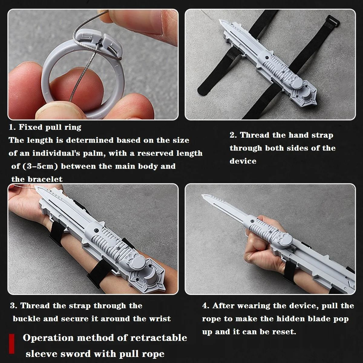 Assassin's Sleeve Sword Retractable Rotatable Hidden Blade Toy Child Toy Interactive Cosplay Props Game Toy Party Gift