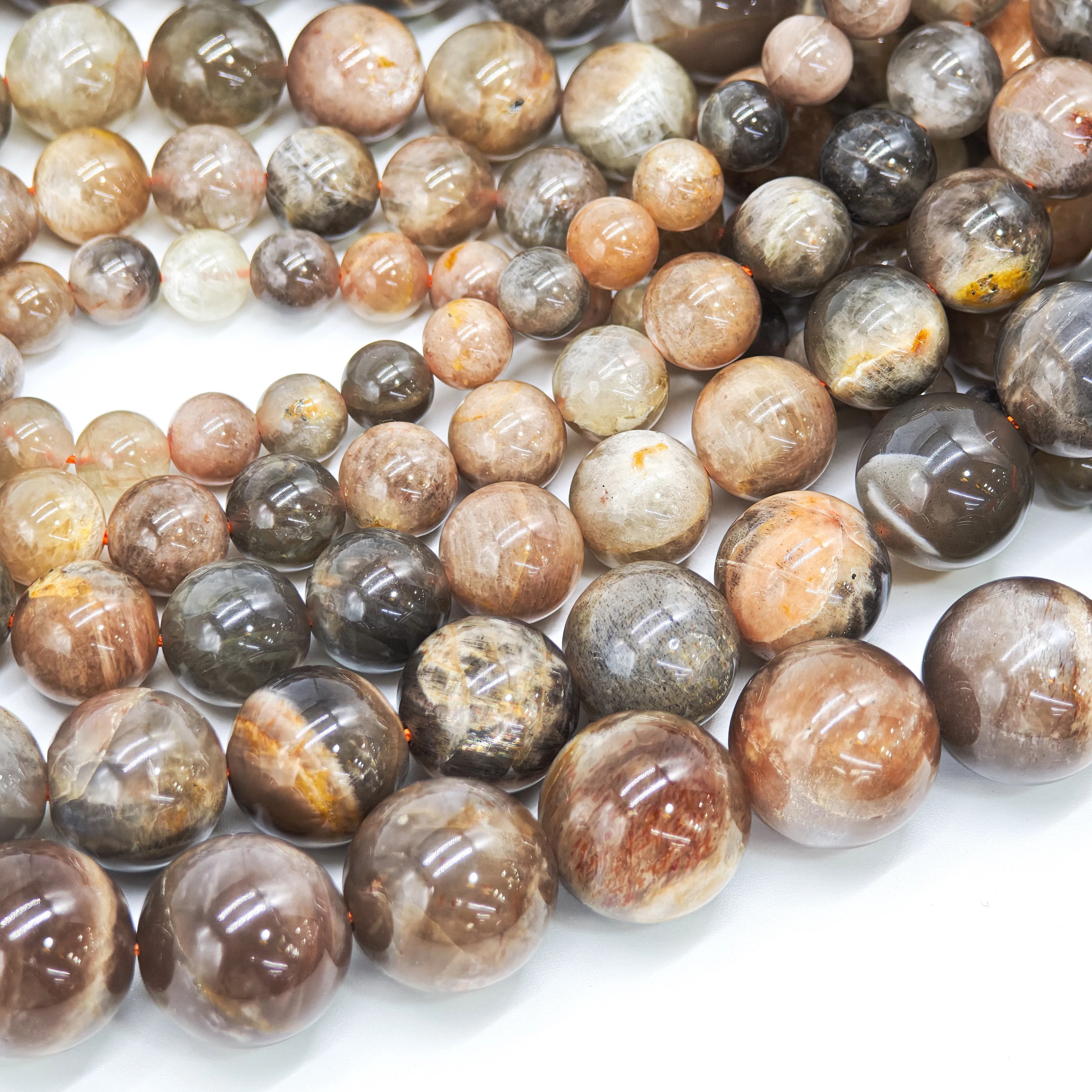 Black sunstone Natural stones for jewelry loose beads in 4 6 8 10 12 mm DIY bracelet spacer beads and necklaces