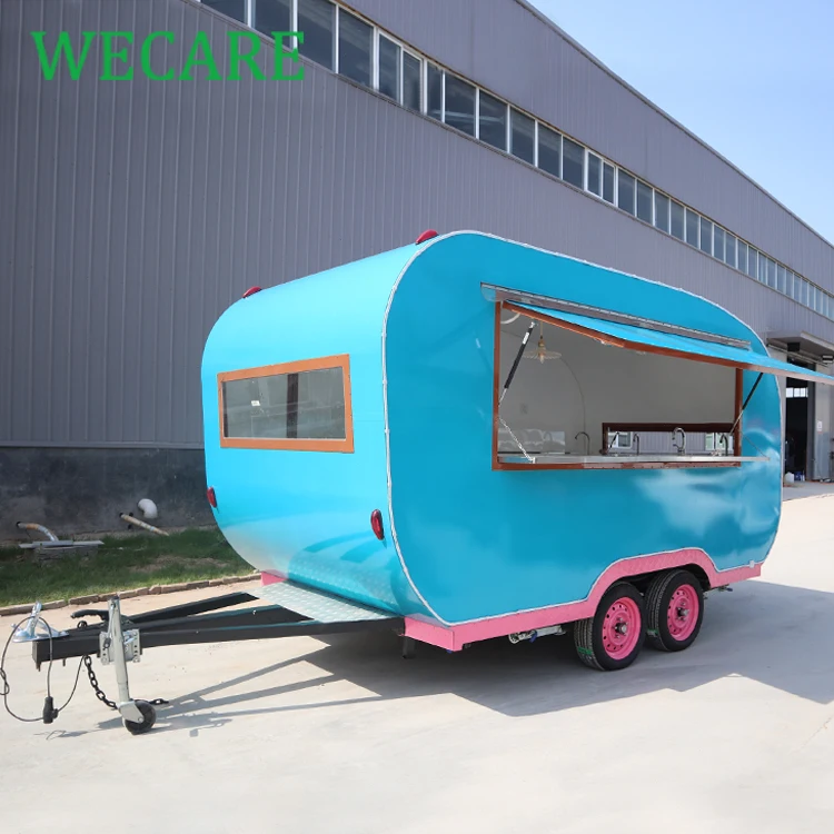 Wecare Mobile Cocktail Bar Trailer White Coffee Shop Pizza Dessert Ca/rt Foodtruck Mobile Beer Drink Fast Food Truck For Sale