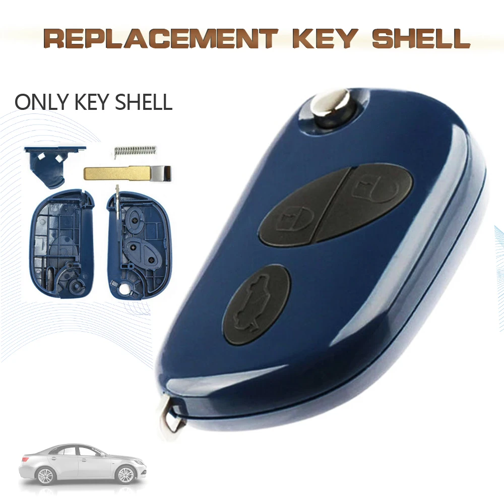 KEYECU Smart Remote Key Case Shell Fob for Maserati GranTurismo Quattroporte 2005 2006 2007 2008 2009 2010 2011