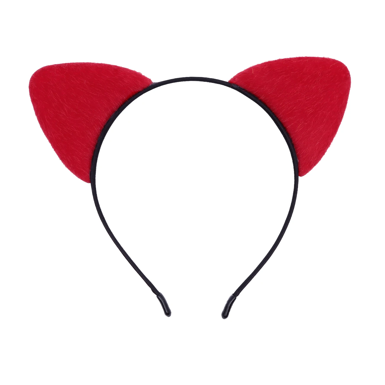 Flauschiges Katzenohren-Stirnband für Frauen, Schwarzes Kätzchenohren-Katzen-Accessoire für Halloween-Katzenfrau-Kostüm – Detail 25