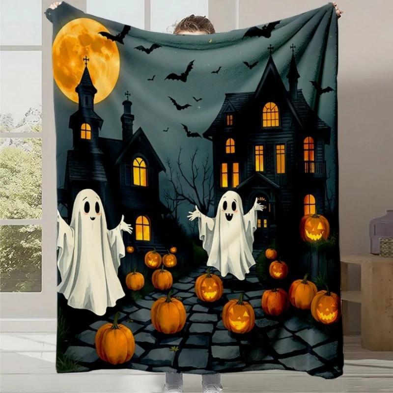

2025 New Halloween Thanksgiving Flannel Multifunctional Blanket Sofa Blanket Autumn and Winter Warm Living Room Decoration