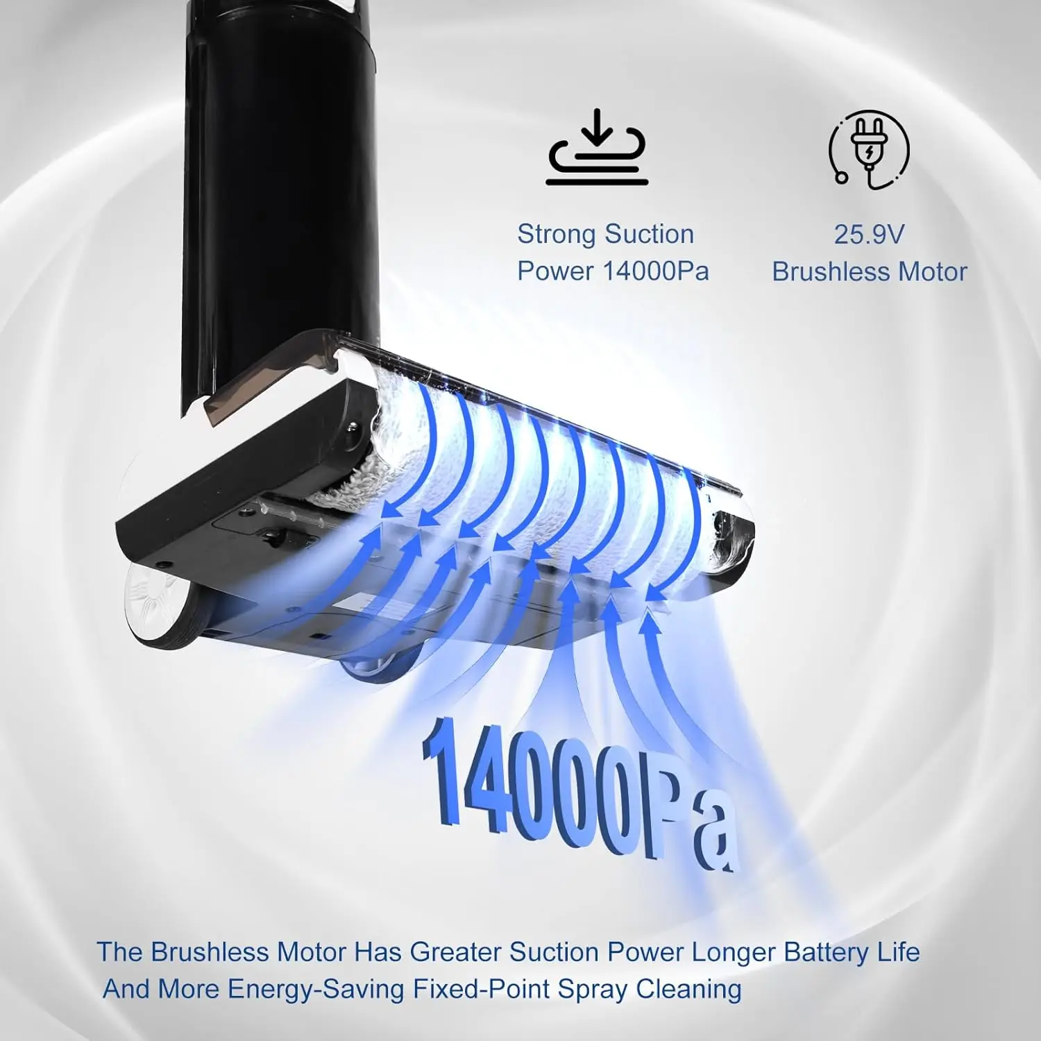 Mop All in One Vacuum and Mop Combo Cordless Wet Dry Vacuum Cleaner and Mop One-Step Cleaning for Hard Floors Smart Display Powe