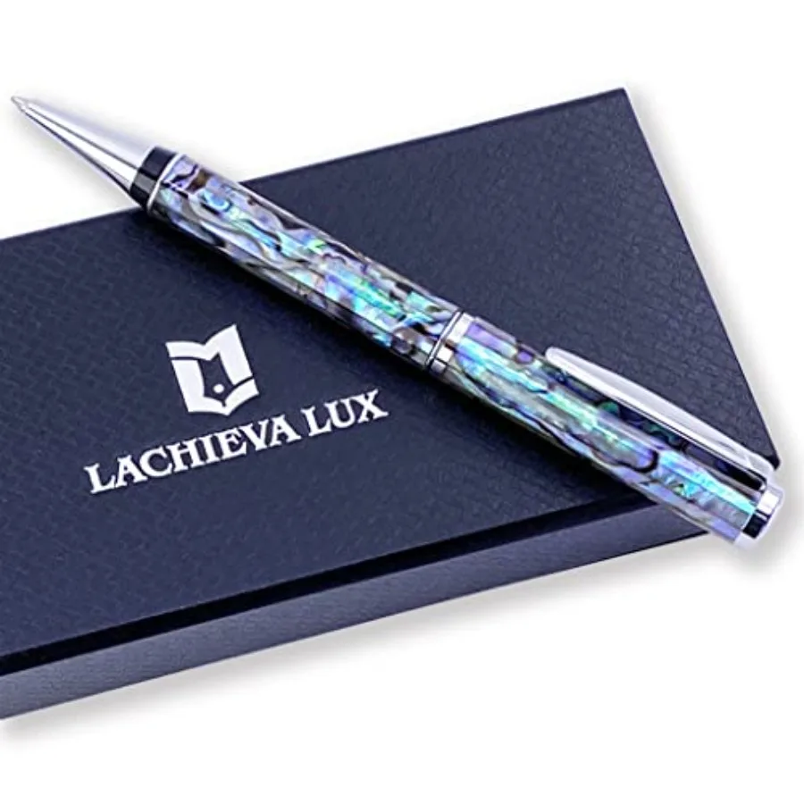 

Abalone Shell Ballpoint Pen Luxury Gift for Men and Women German P900M 1.0MM Refill Executive Writing Pen in Gift Box