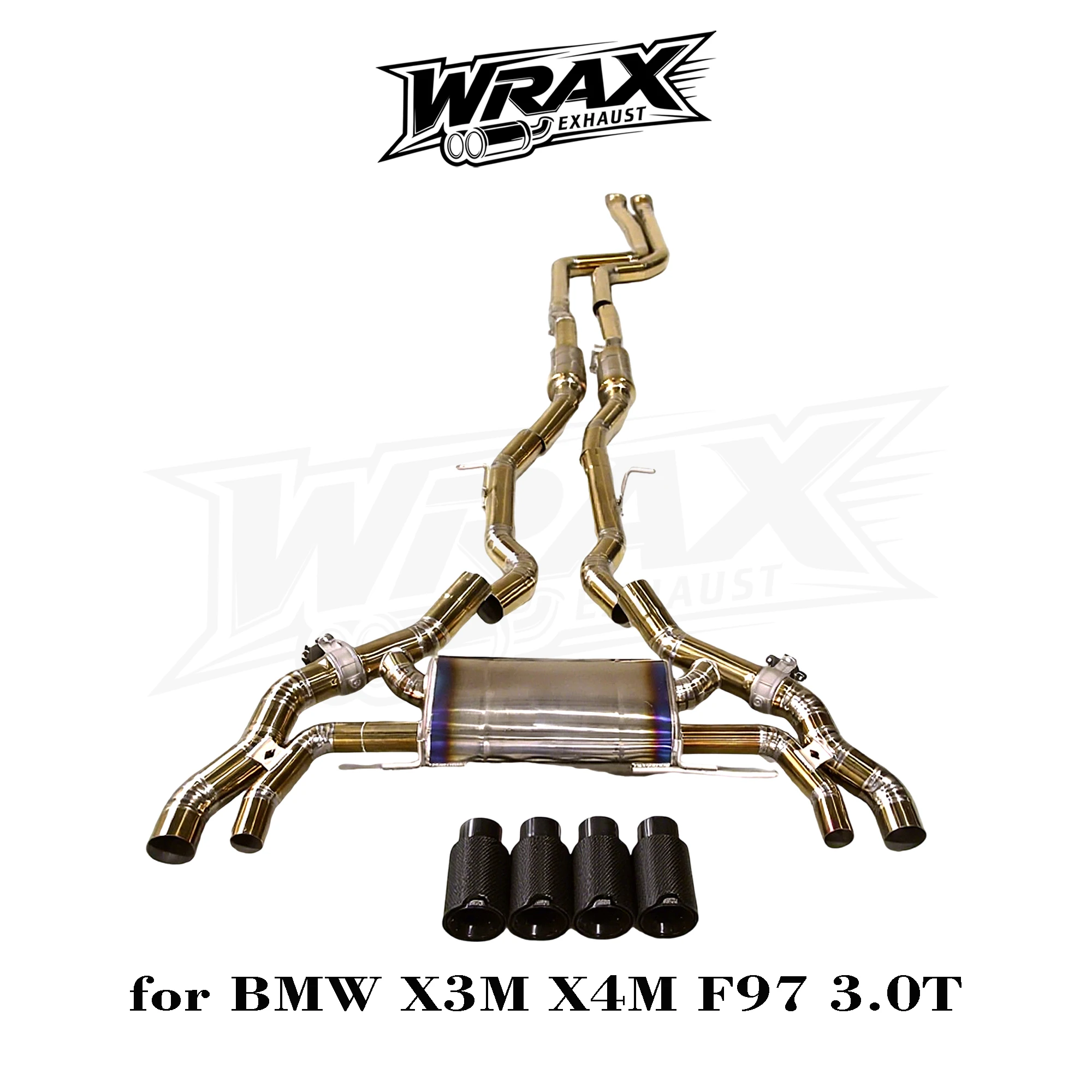 

Титановый выхлоп WRAX Catback для BMW X3M X4M F97 3.0T 2017-2023 | Несколько вариантов цвета, повышение производительности, идеальная установка