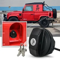 For Land Rover Defender TDCi Locking Fuel Filler Cap With 2 Keys - LR075664 LR032977