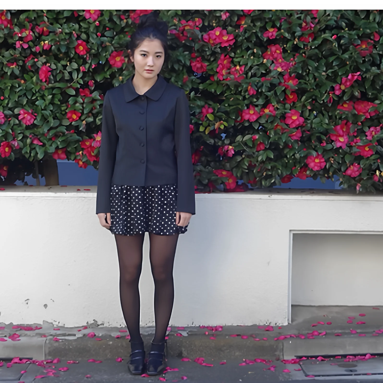 معطف Sle ort ذو لون نقي بزر واحد للسيدات Jaet بياقة صغيرة من Busin كاجوال للنساء من البوليستر والنايلون C...