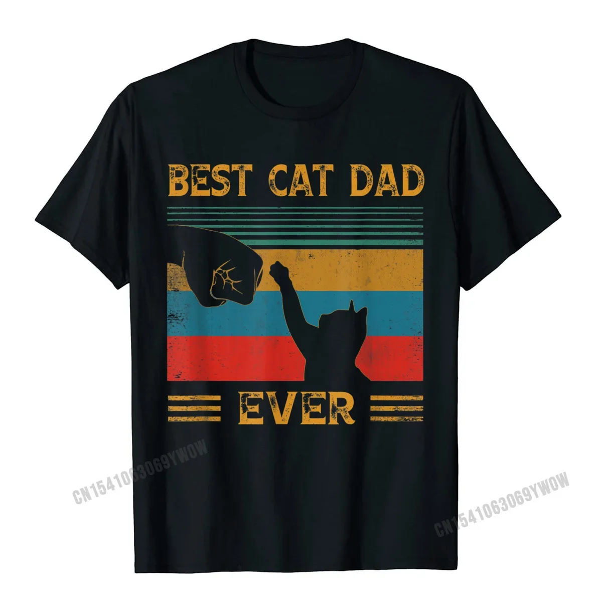 

Mens Vintage Best Cat Dad Ever Bump Cat Lover T-Shirt Camisas Men Design New Coming Cotton Tops Shirt Letter For Boys