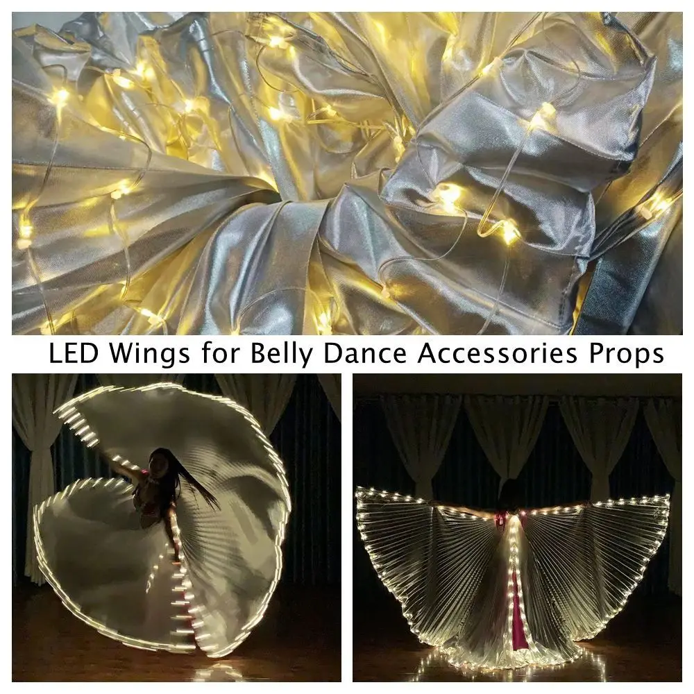 

New Dance Party LED Belly Dance Accessories Props Lightweight Belly Dancing Accessories LED Wings Portable Lighted Dance Props